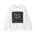 Black and White Bull Art Sweatshirt | Minimalist Graphic Design