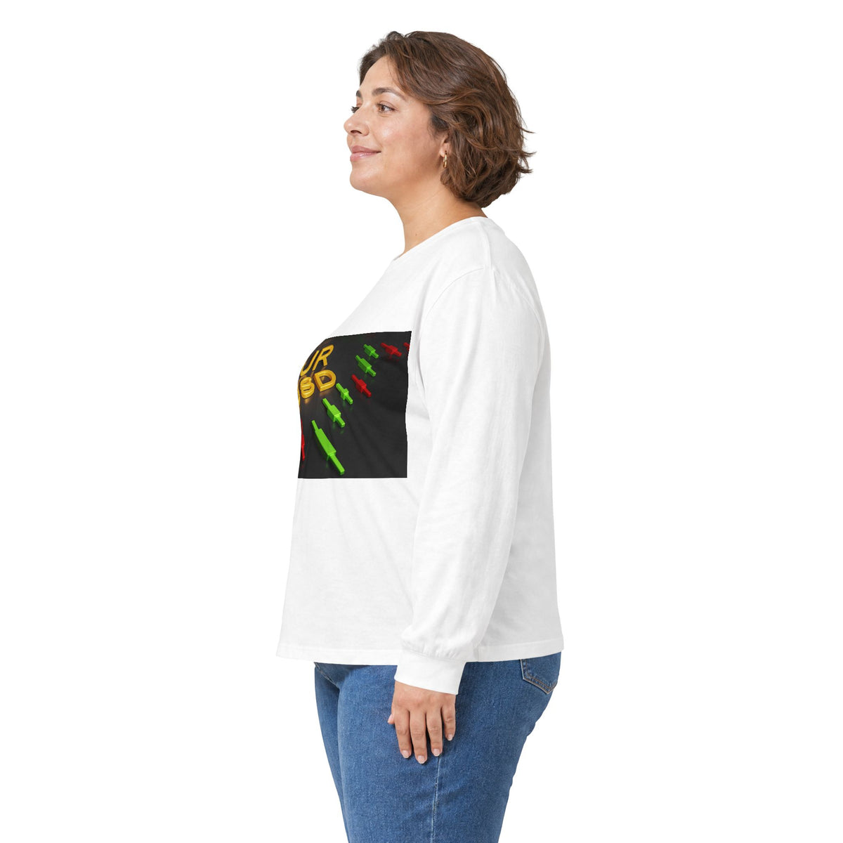 EUR USD Currency Trading Long Sleeve Tee