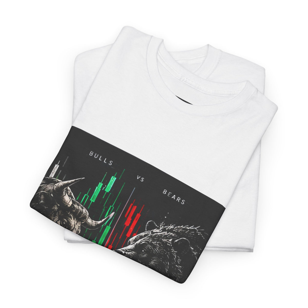 Bull and Bear Stock Market Chart T-Shirt