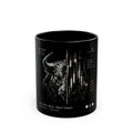 Bull and Bear Stock Chart Mug, Black Trading Coffee Mug