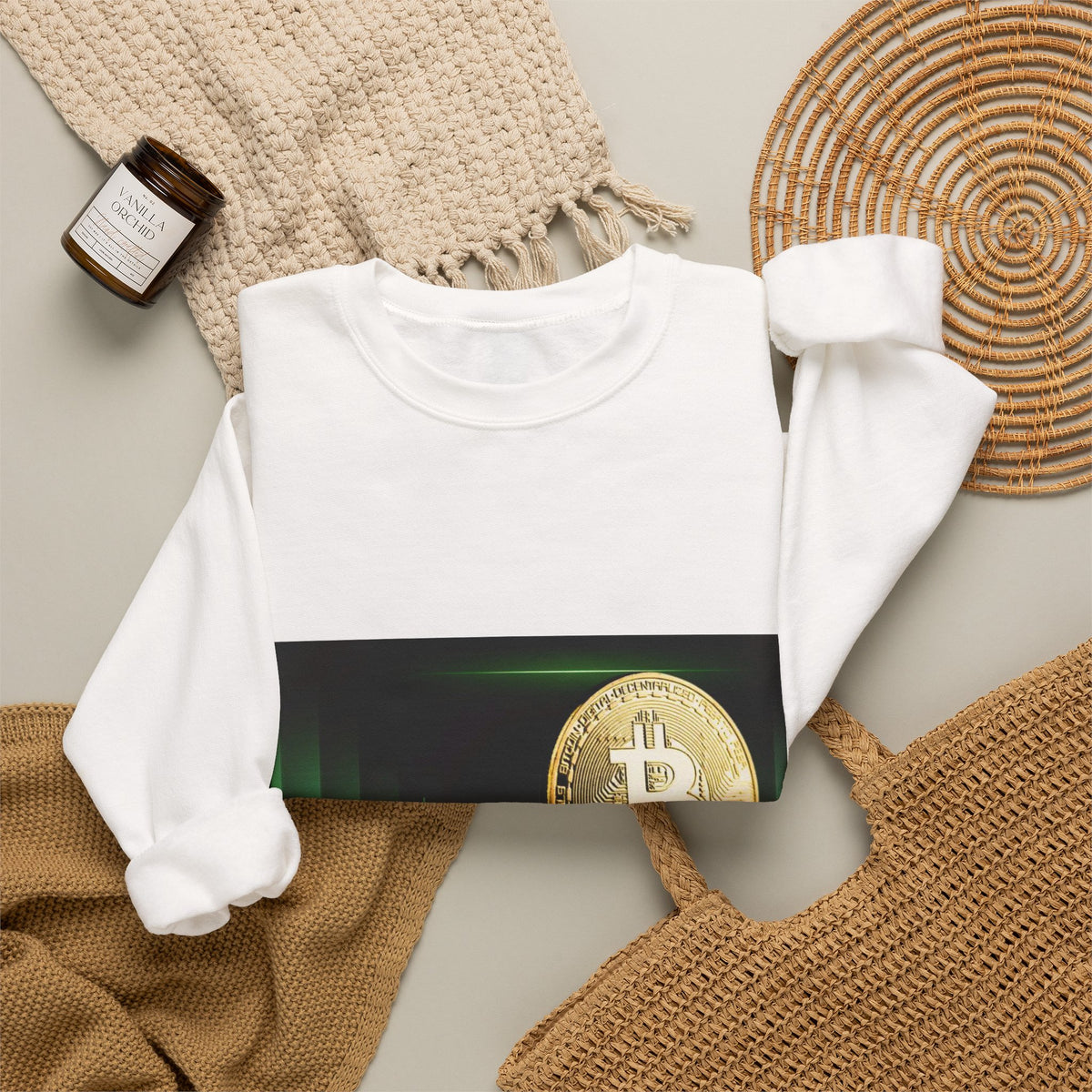 Bitcoin Trading Chart Crewneck Sweatshirt