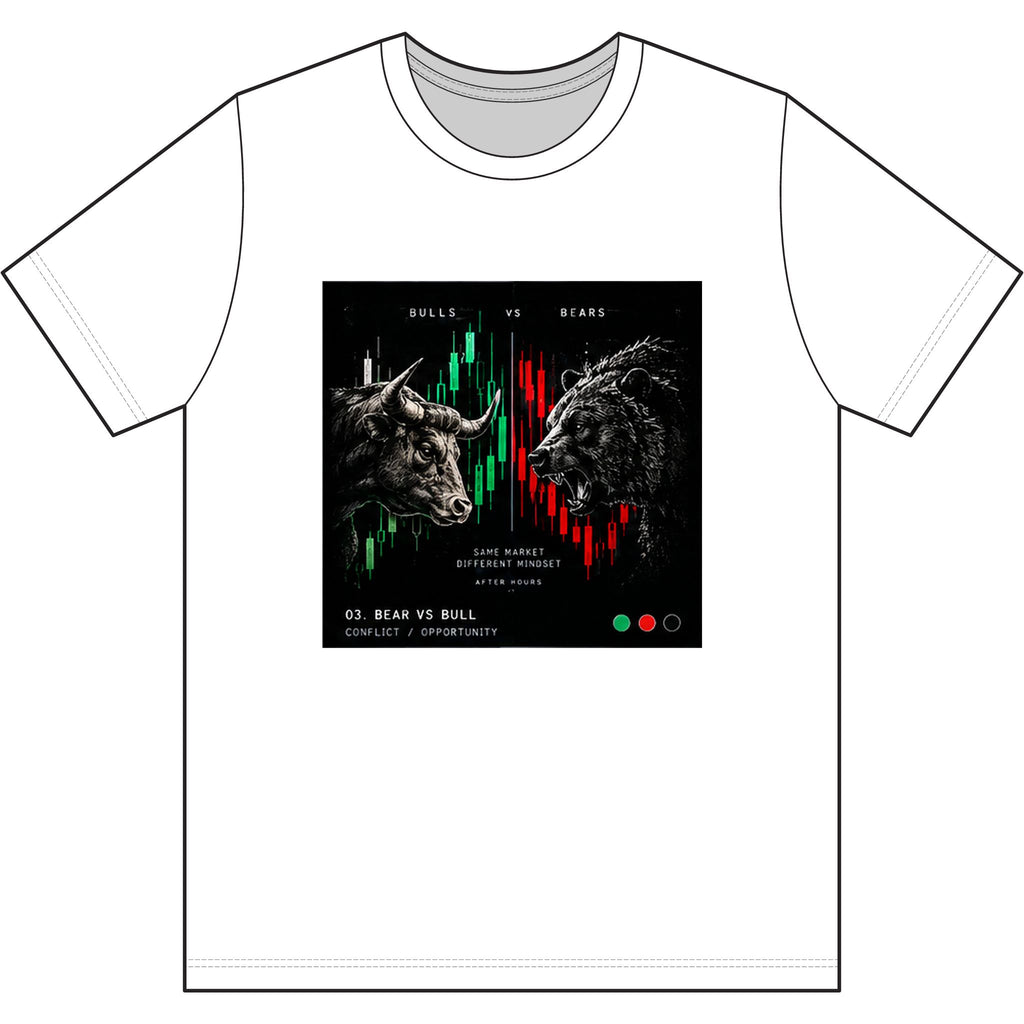 Bulls vs Bears Black T-Shirt