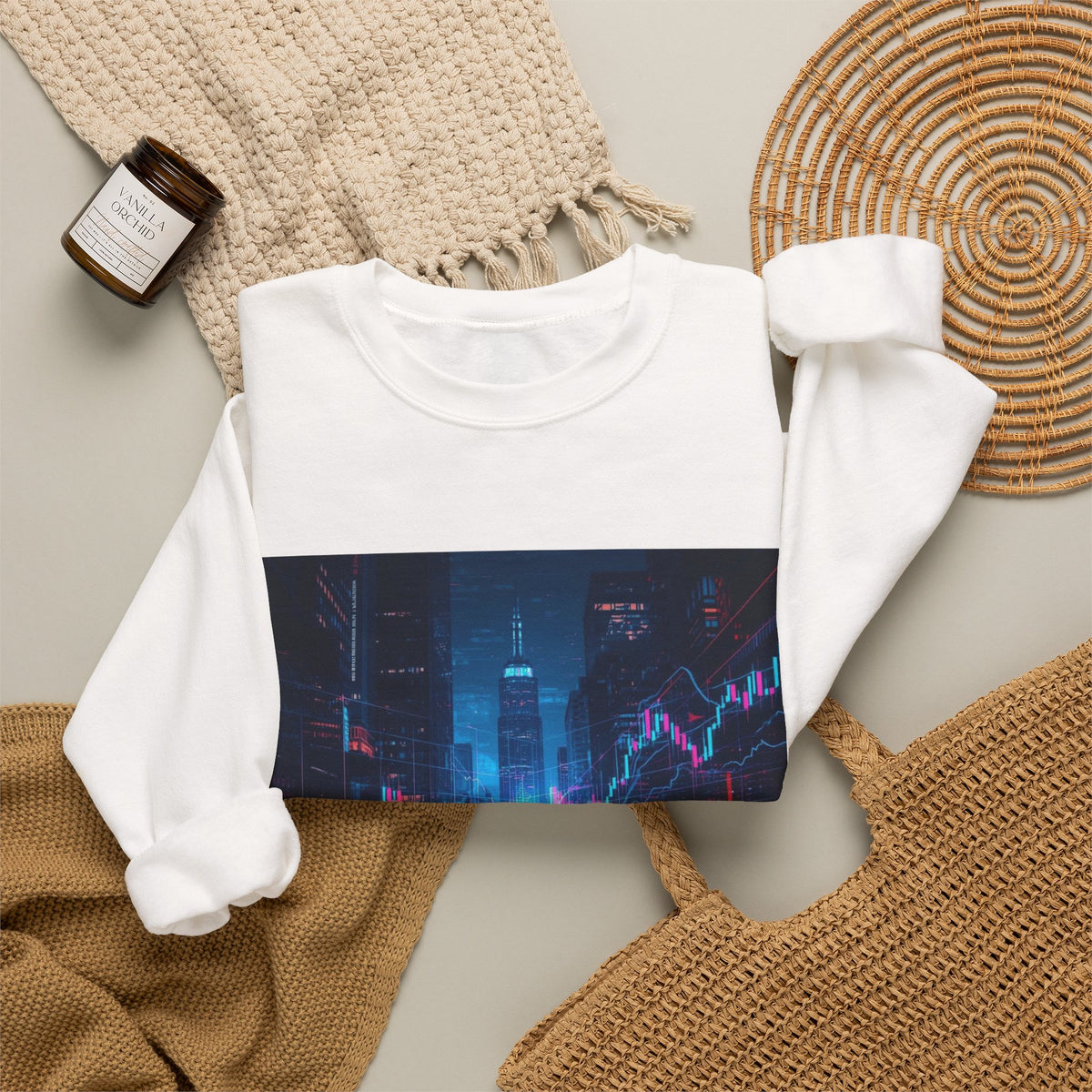 Nasdaq Trading Chart Crewneck Sweatshirt