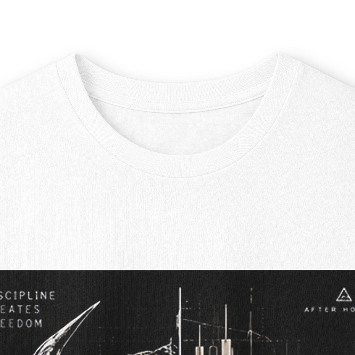 Abstract Black and White Graphic Long Sleeve Tee